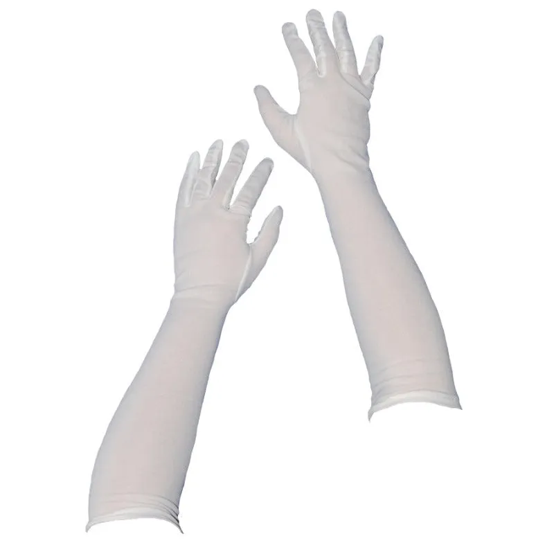 Long White Gloves