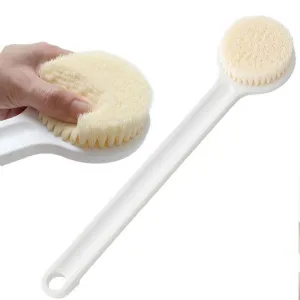 Longhandled Scrubbing Tool for a Comfortable Shower Experience