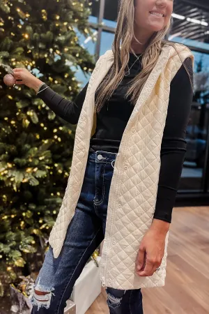 Longline Quilted Vest