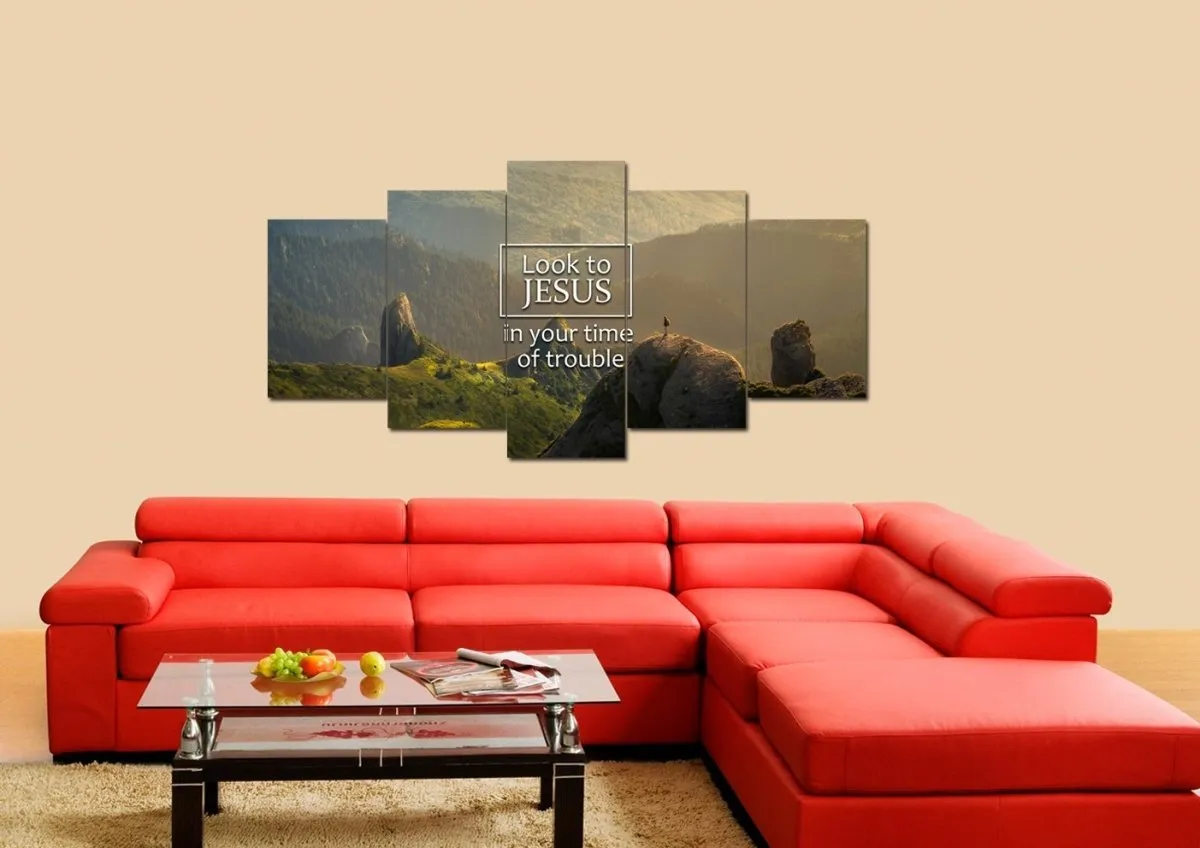 Look To Jesus In Your Time Of Trouble Wall Art Canvas Print - Christian Canvas Wall Art