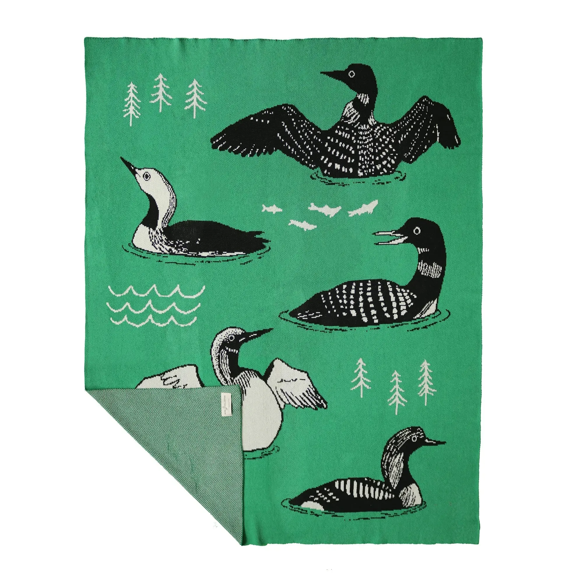 Loons of North America Knit Blanket