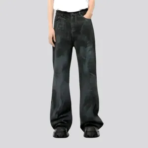 Loose fit bootcut fashion men's jeans