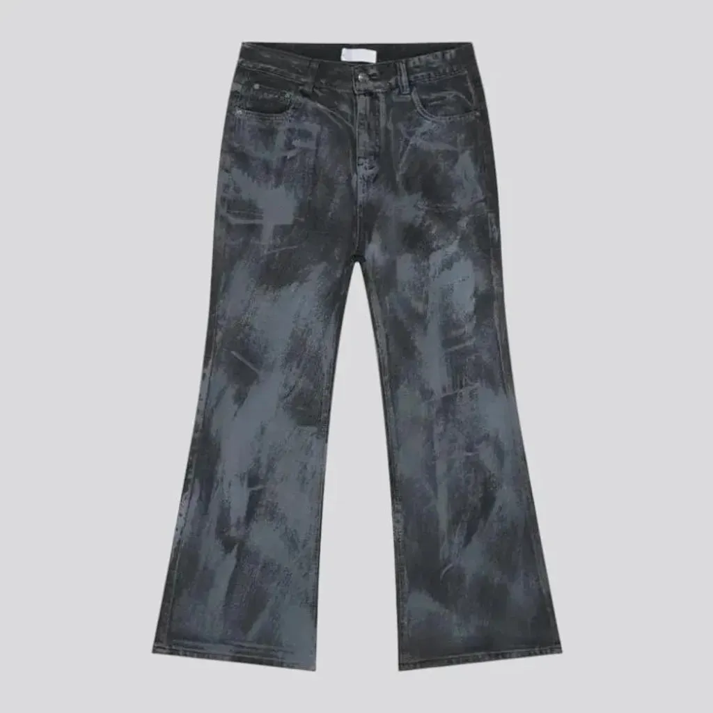 Loose fit bootcut fashion men's jeans