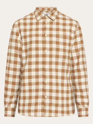 Loose fit checkered shirt - Beige check