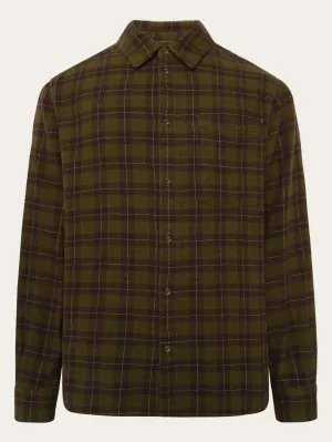 Loose fit checkered shirt - Green check