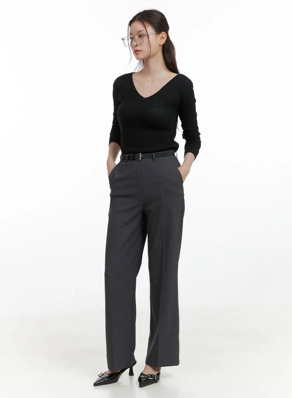 Loose Fit Tailored Pants OL416