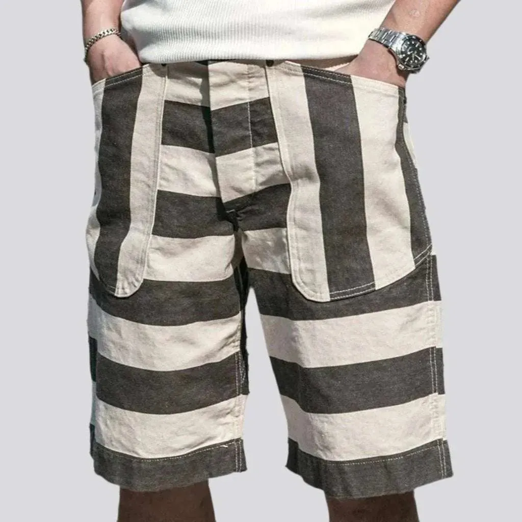 Loose y2k men's denim shorts