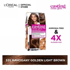 LOREAL CASTING HAIR COLOR MAHOGANY GOLDEN LIGHT BROWN CG 535