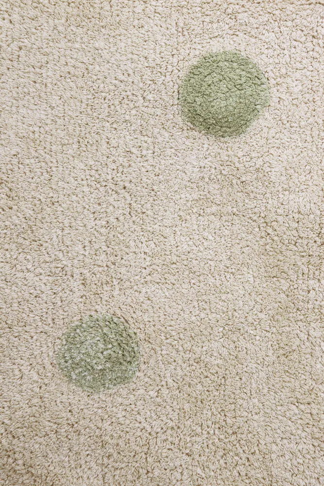 Lorena Canals Washable Rug Hippy Dots Natural - Olive