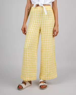 Lorena Wide Leg Pants Lemon