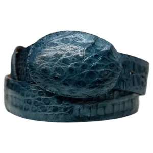 Los Altos Blue Jeans Caiman Crocodile Belt