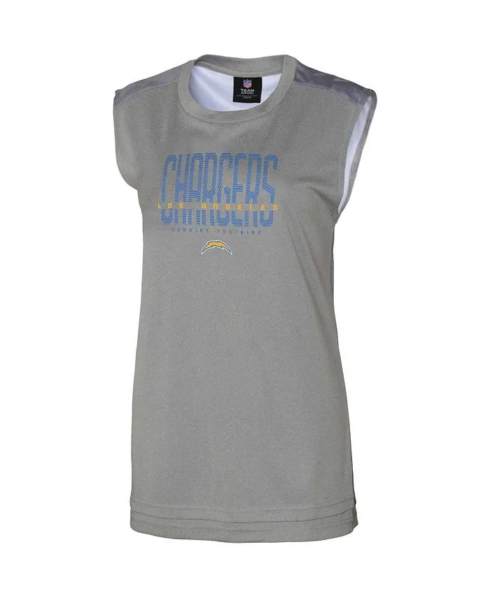 Los Angeles Chargers Women's Gray No Sweat Outerstuff Tank Top, Gray