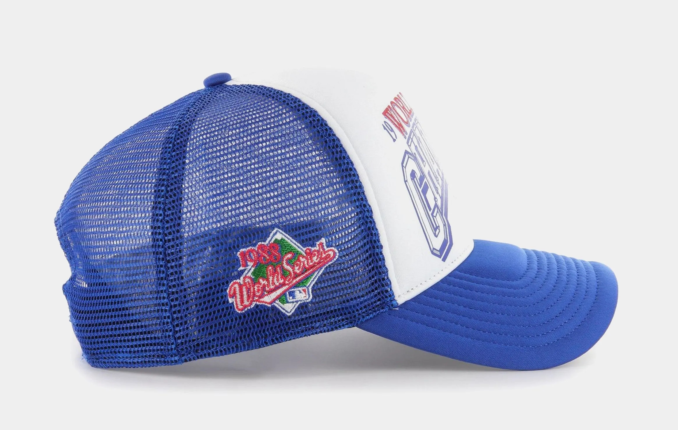 Los Angeles Dodgers World Foam Champion Trucker Mens Hat (Blue/White)