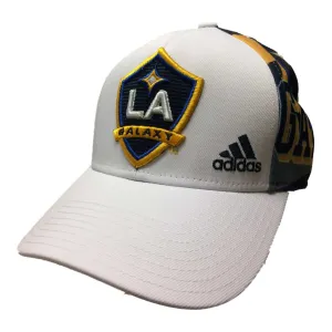 Los Angeles Galaxy Adidas White Large Logo Structured Snapback Baseball Hat