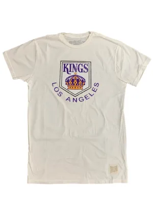 Los Angeles Kings Retro Brand White Soft Cotton Short Sleeve Vintage T-Shirt