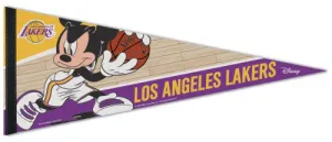 Los Angeles Lakers "Mickey Mouse Point Guard" Official Disney NBA Premium Felt Collector's Pennant - Wincraft Inc.