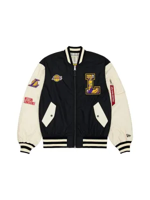 LOS ANGELES LAKERS X ALPHA X NEW ERA L-2B BOMBER JACKET