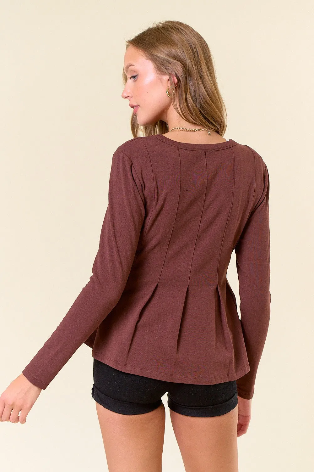 Lost In Thought Peplum Top