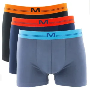 Lot de 3 shortys Gris/Marine/Noir en coton stretch 2000.3