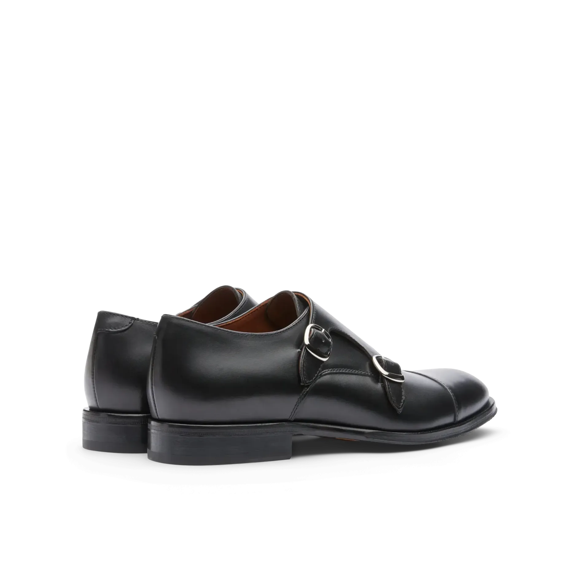 LOTTUSSE | ZAPATOS DE DOBLE HEBILLA HOMBRE | LENOX EBONY NEGRO SPAY NAT | NEGRO