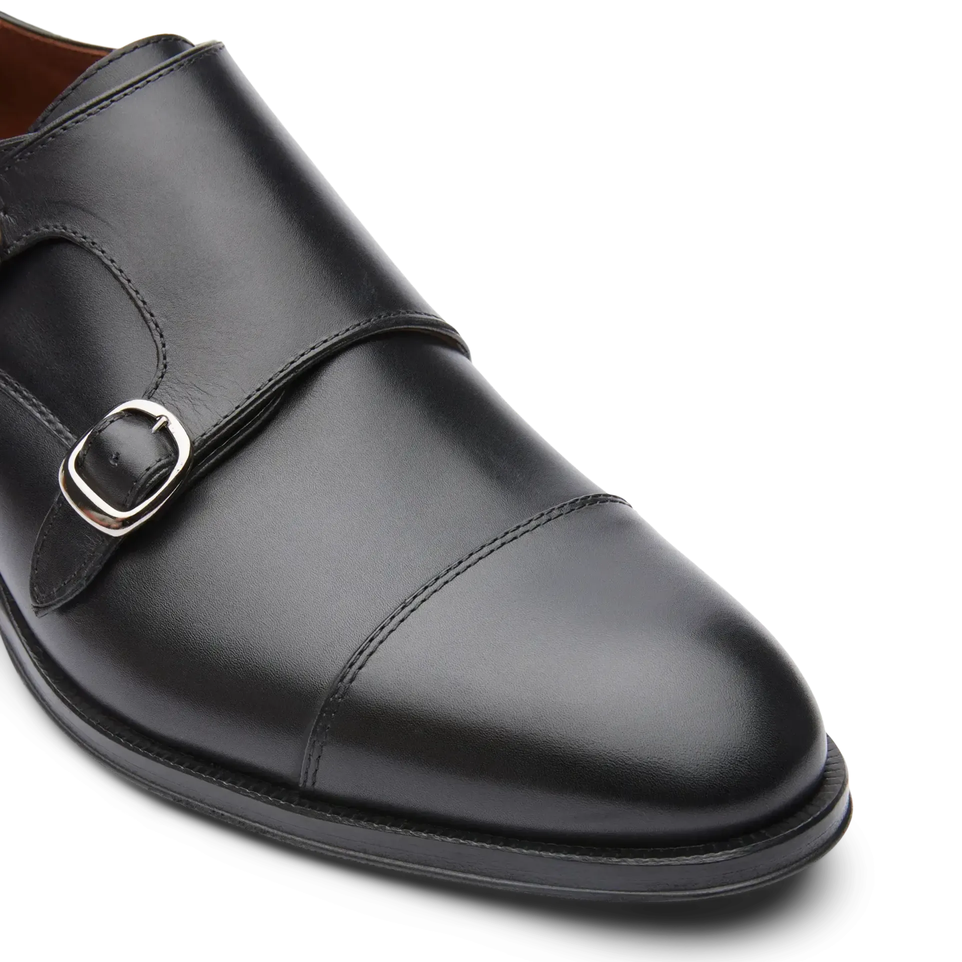 LOTTUSSE | ZAPATOS DE DOBLE HEBILLA HOMBRE | LENOX EBONY NEGRO SPAY NAT | NEGRO