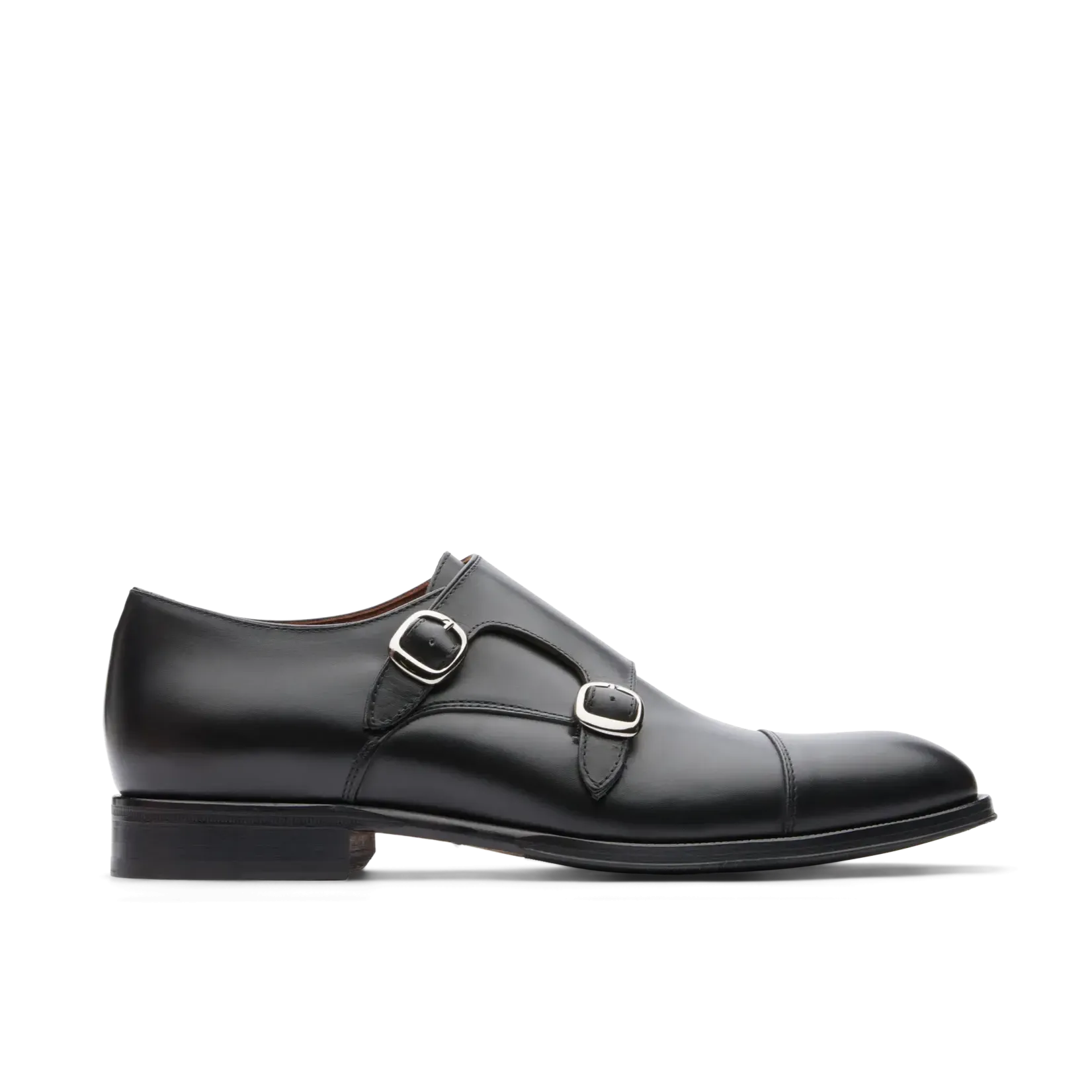 LOTTUSSE | ZAPATOS DE DOBLE HEBILLA HOMBRE | LENOX EBONY NEGRO SPAY NAT | NEGRO