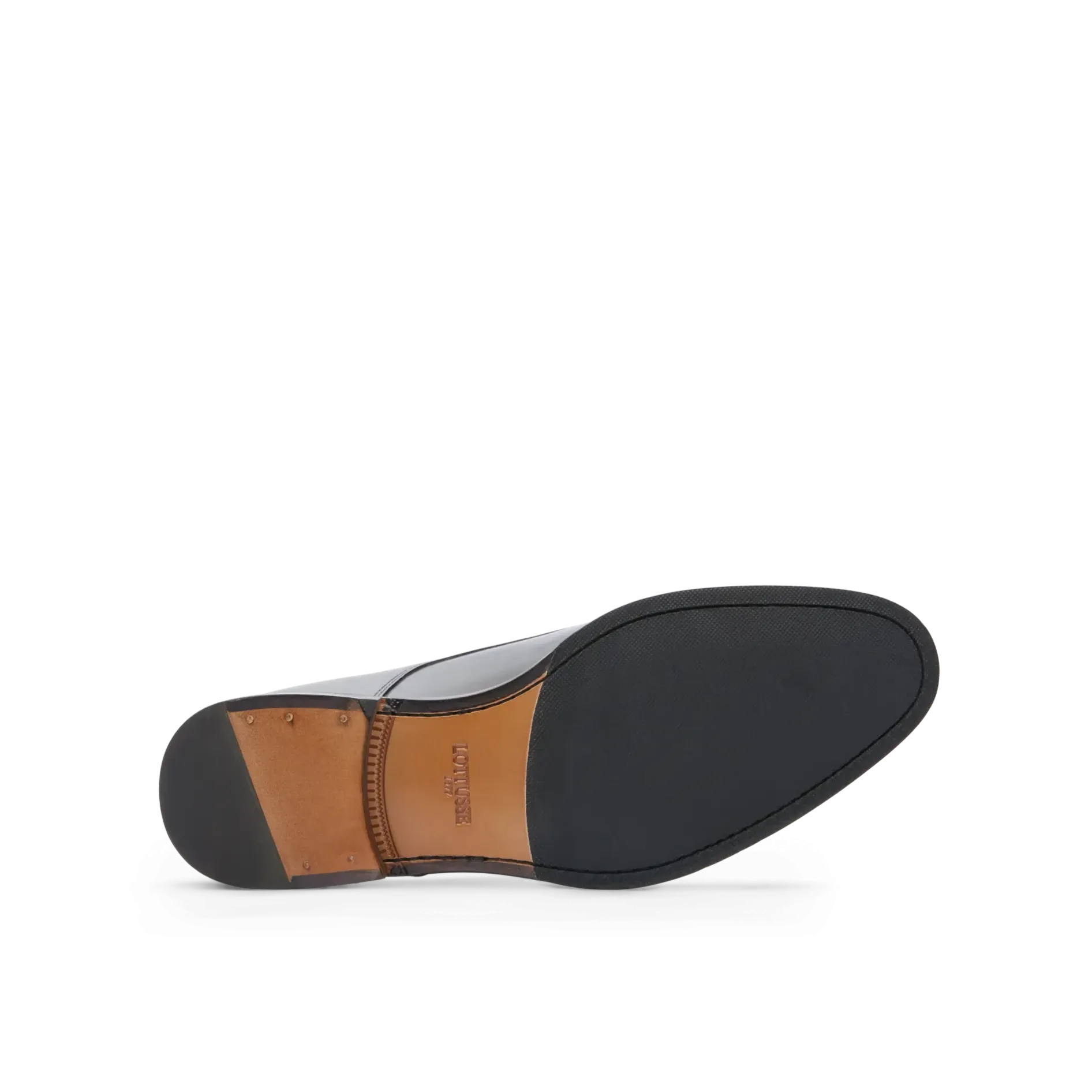 LOTTUSSE | ZAPATOS DE DOBLE HEBILLA HOMBRE | LENOX EBONY NEGRO SPAY NAT | NEGRO