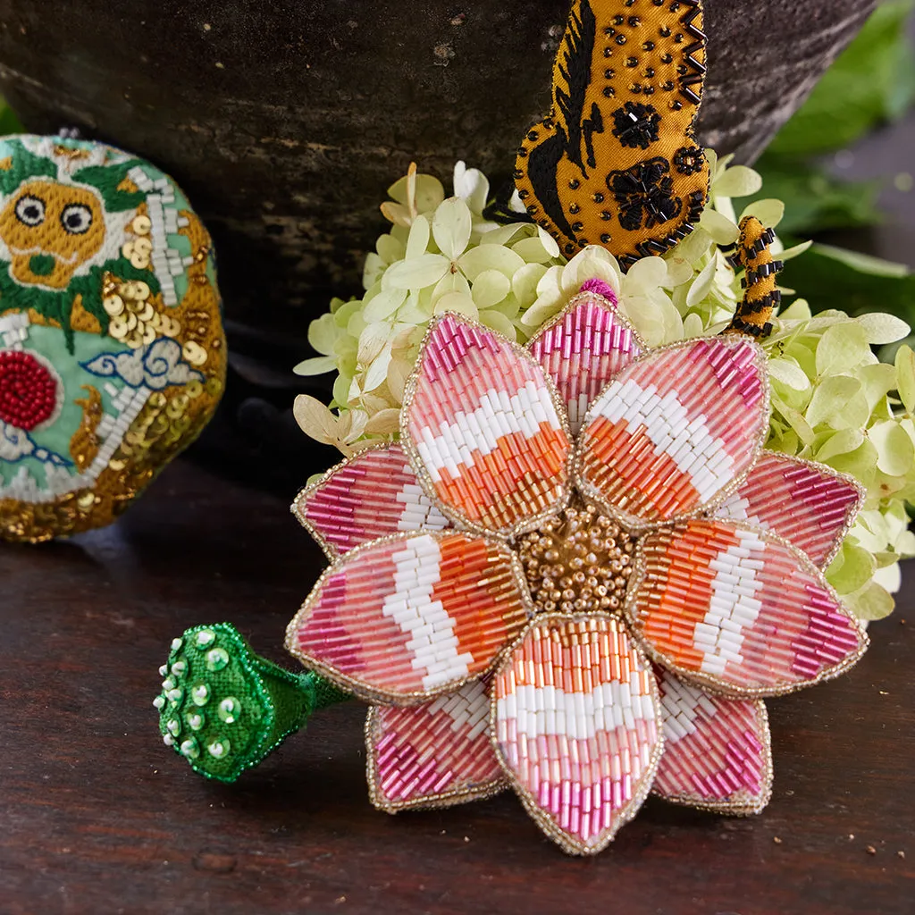 Lotus Beaded Ornament