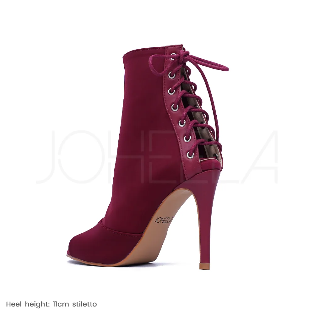 Louane bordeaux - Talons stilettos slim - Prête à expédier