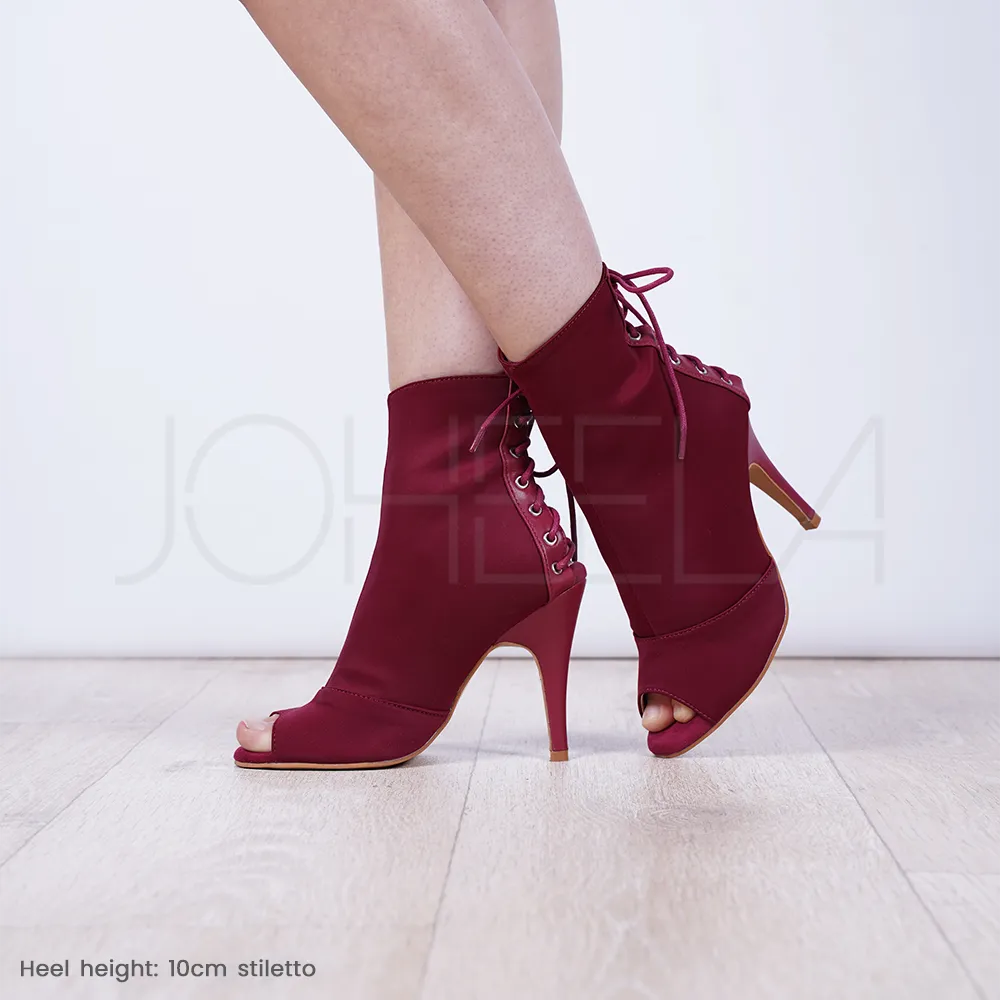 Louane bordeaux - Talons stilettos slim - Prête à expédier