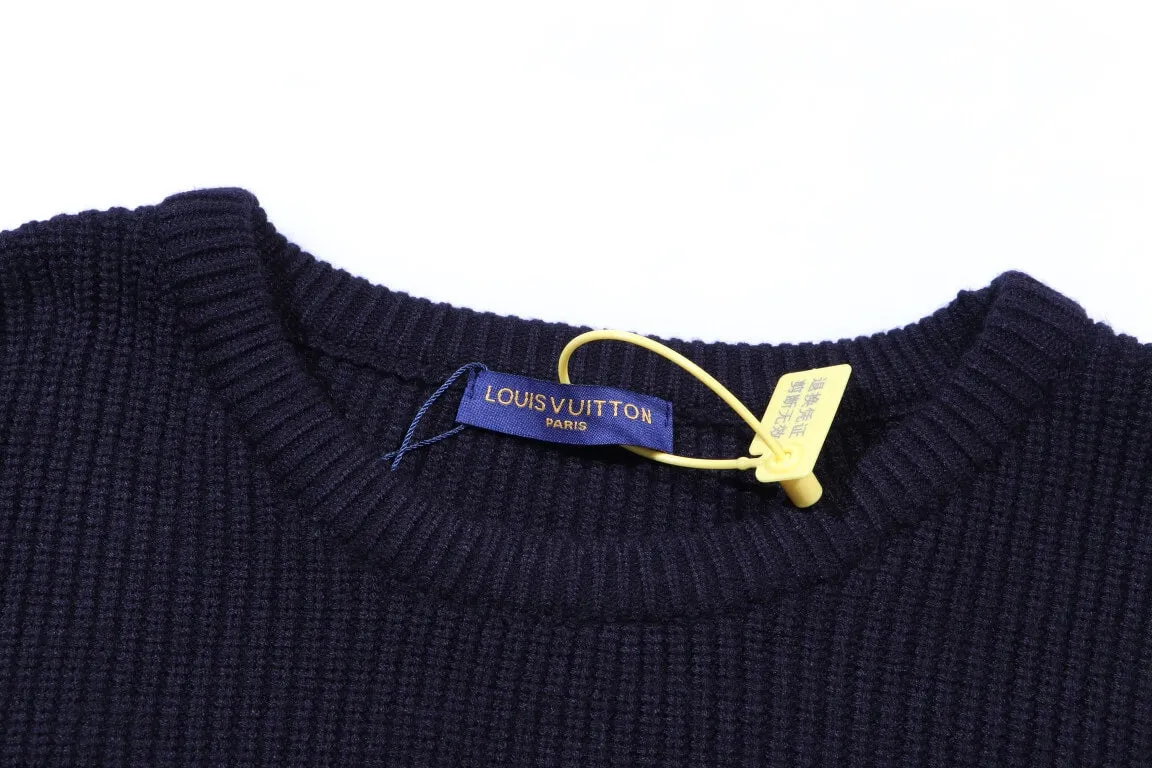 Louis Vuitton Black Wool Blend Crewneck Sweater