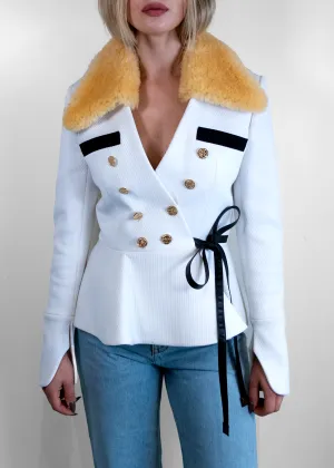 Louis Vuitton Double Breasted Belted Jacket