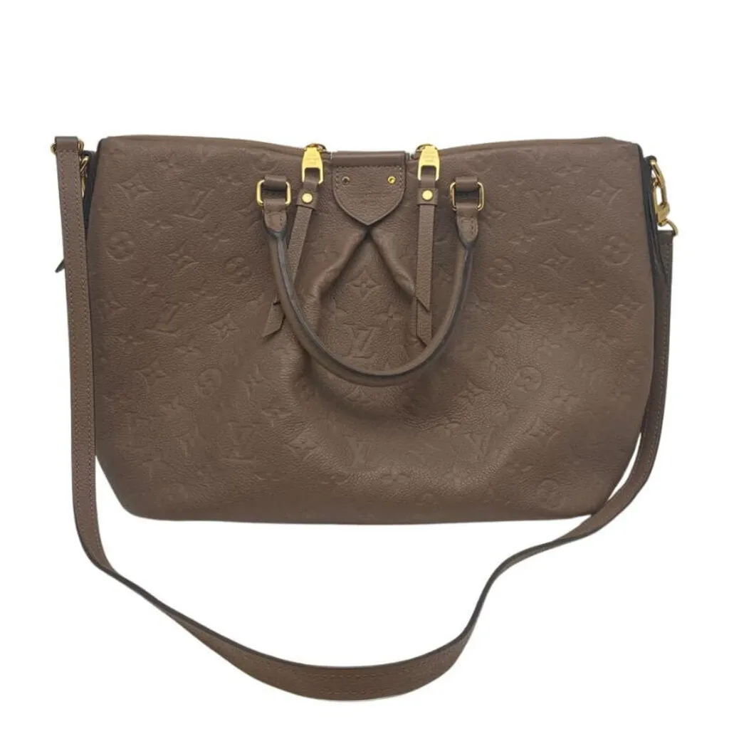 Louis Vuitton Mazarine Empreinte Leather MM Bag in Taupe