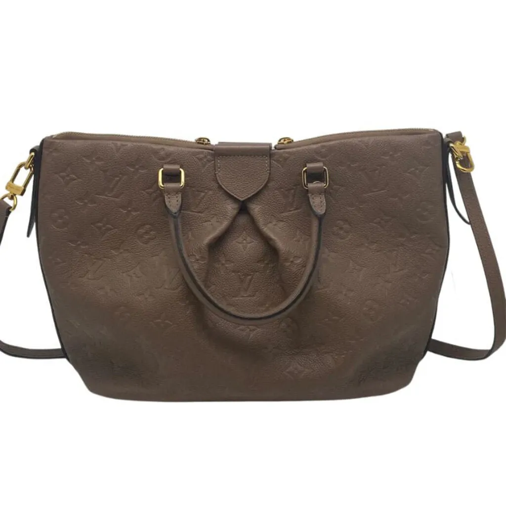 Louis Vuitton Mazarine Empreinte Leather MM Bag in Taupe