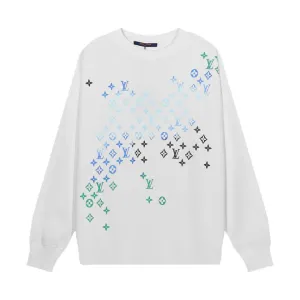 Louis Vuitton White Embroidered Cotton Sweatshirt