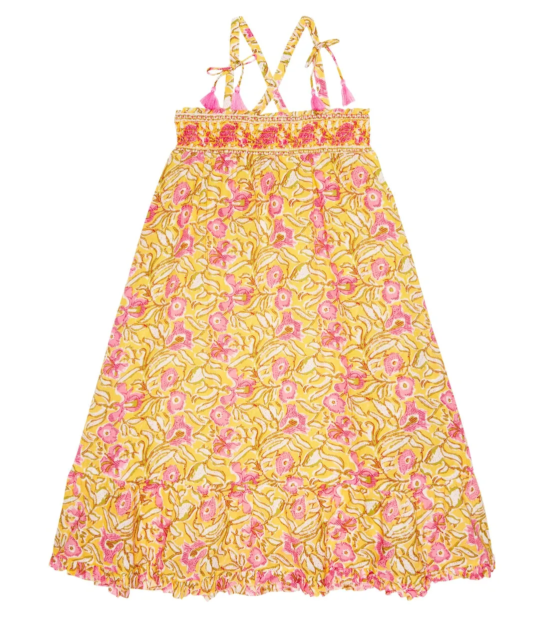 Louise Misha Cotton Dress with Floral Print, Yellow