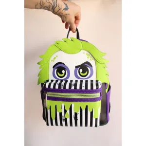 Loungefly Beetlejuice Backpack, New With Tags, Green and Purple, Pockets