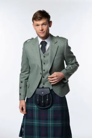 Lovat Green Tweed Kilt Jacket and Waistcoat