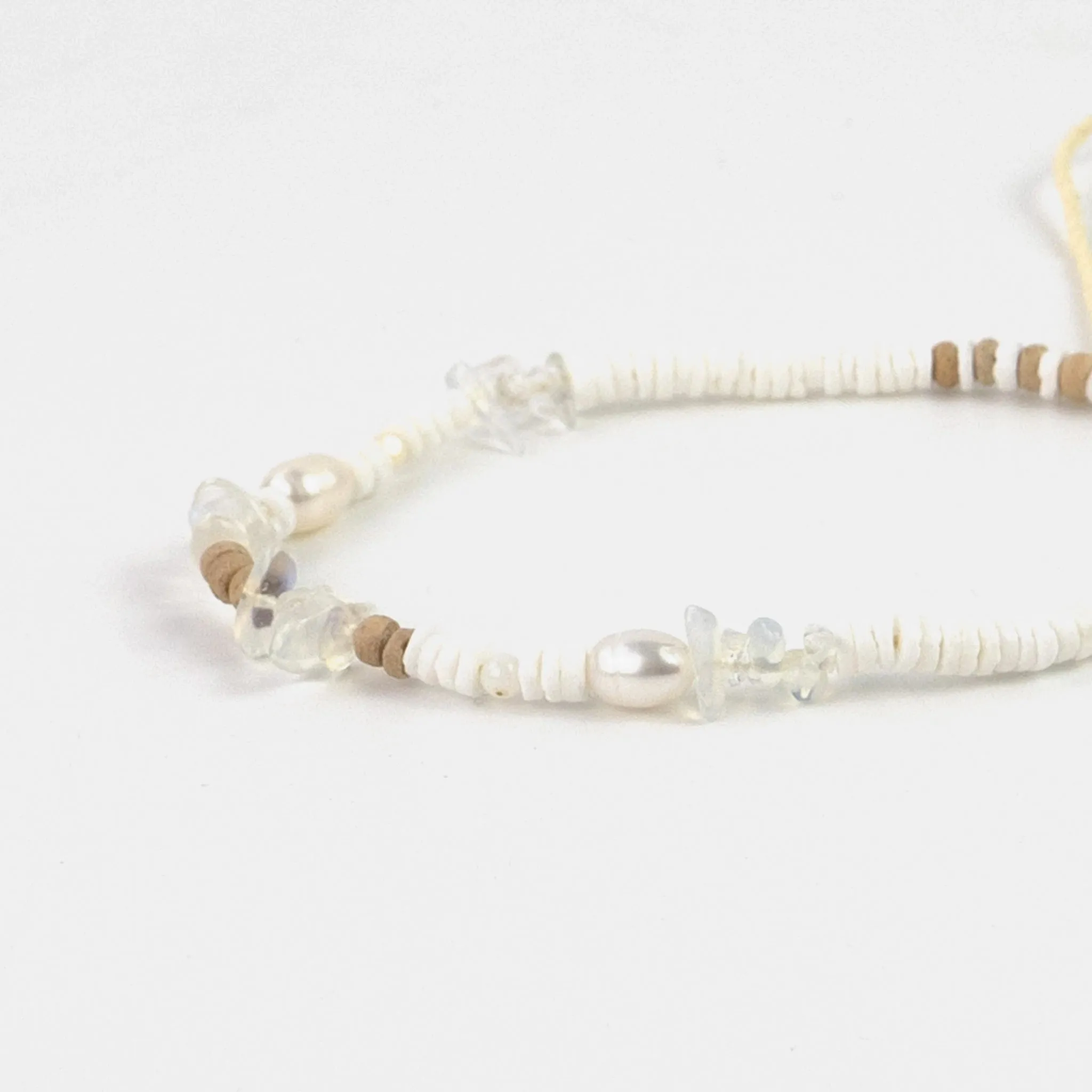 Love is Here Natural Stone, Pearl & Shell Bracelet