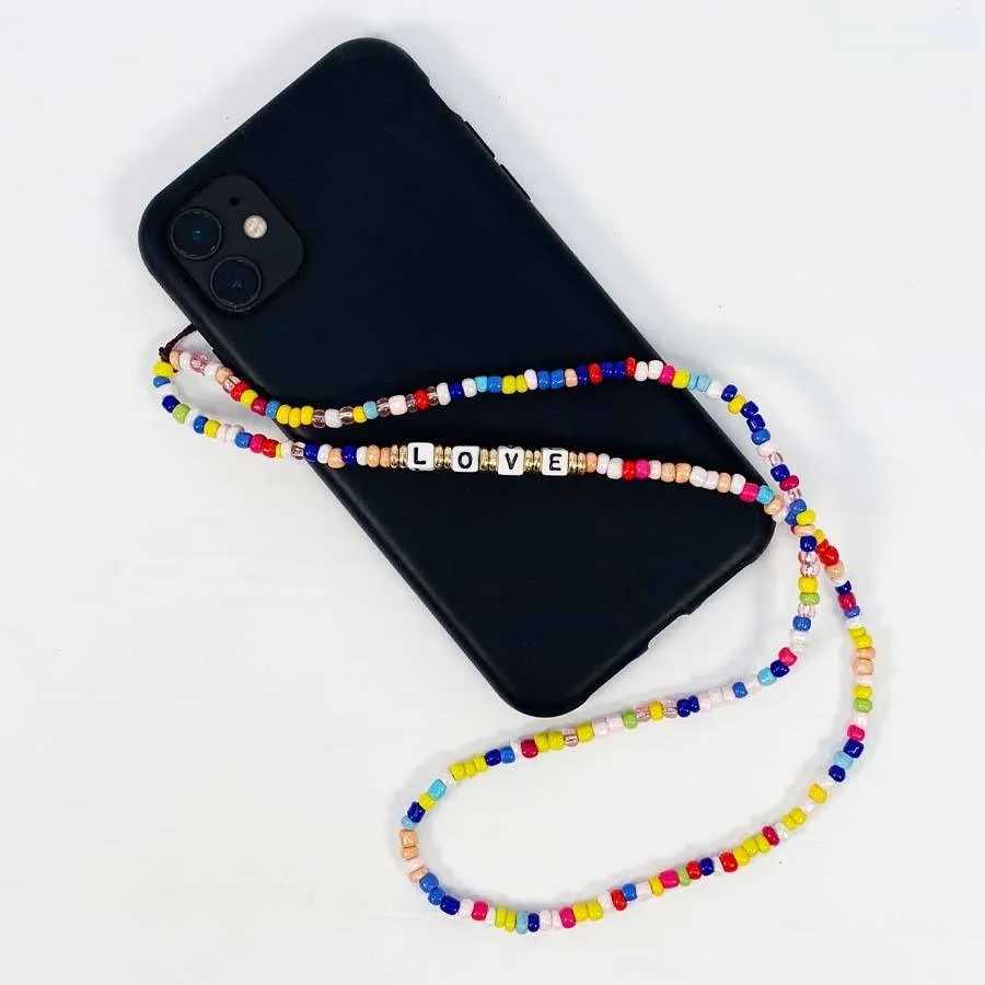 Love Multipurpose Beaded Necklace Lanyard Phone Charm 2100 (12 units)