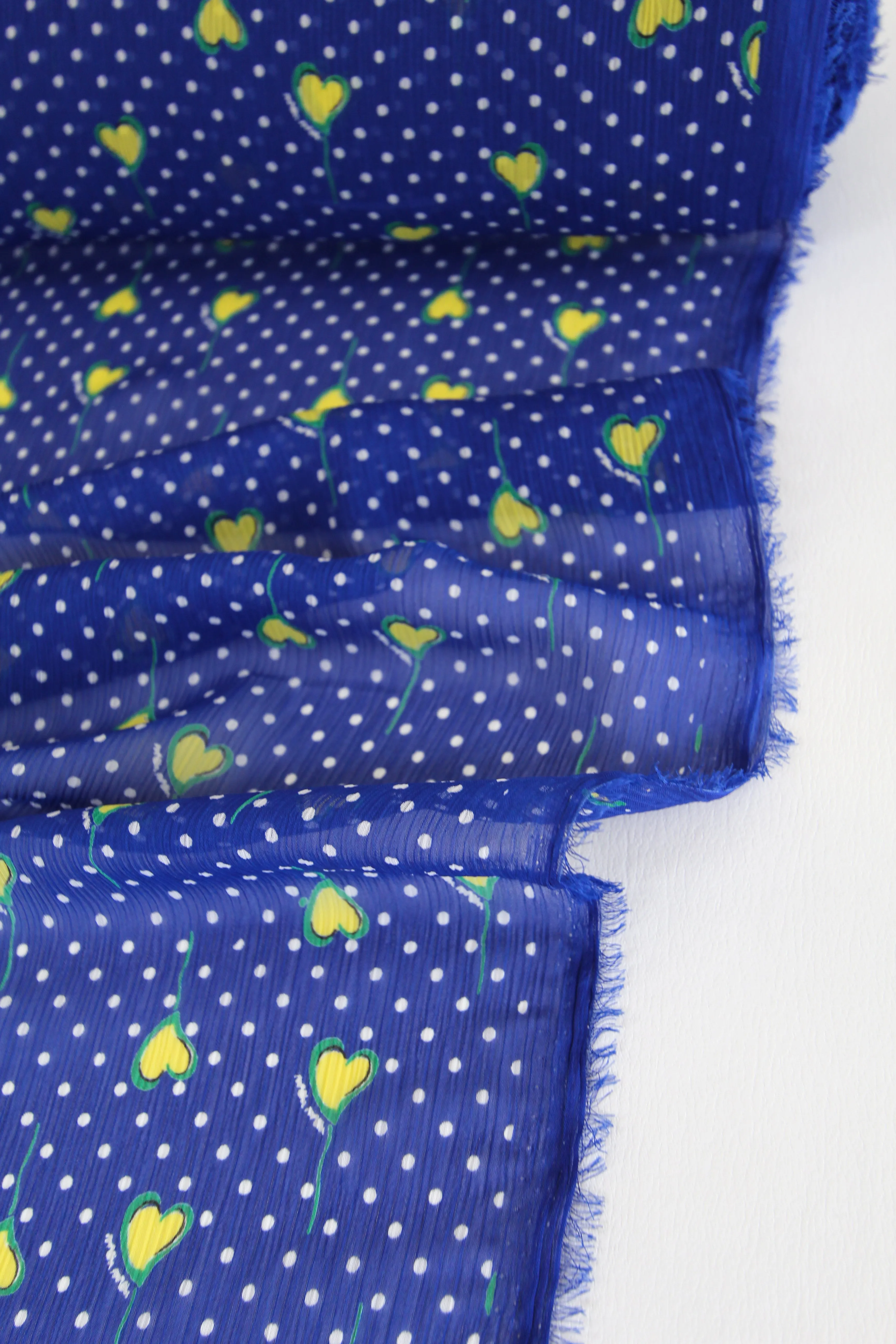 Love Party - Printed Yoryu Chiffon | Cobalt