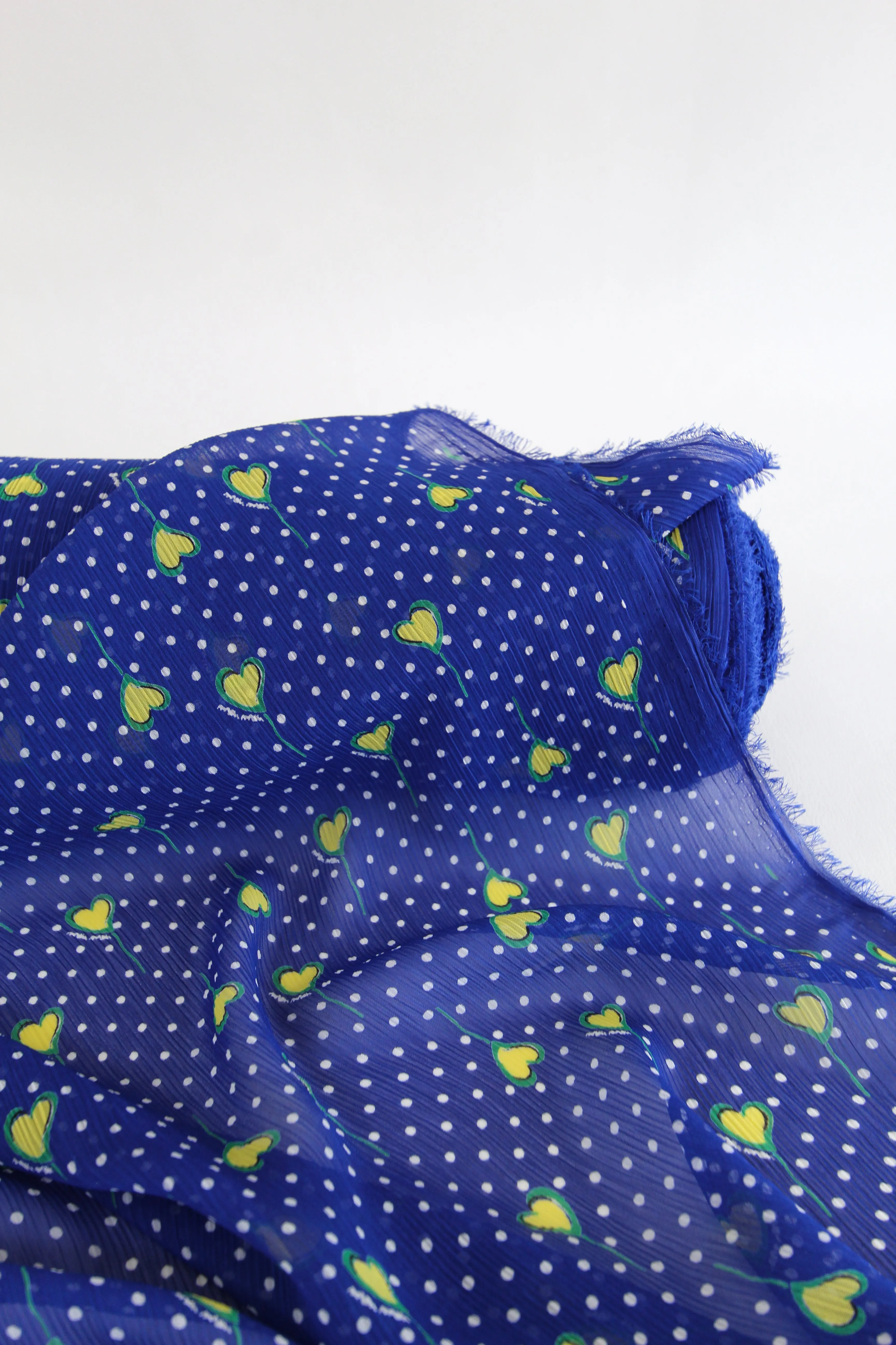 Love Party - Printed Yoryu Chiffon | Cobalt