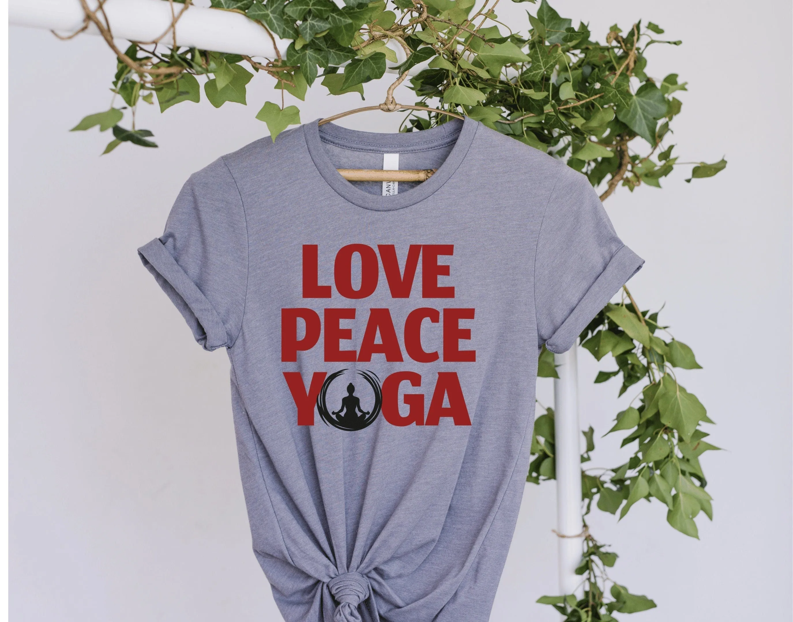 love peace yoga T-Shirt, yoga Meditation Shirt, Yoga Shirt,Namaste T-Shirt / Yoga Tee / Namaste / Yoga / Slogan Top