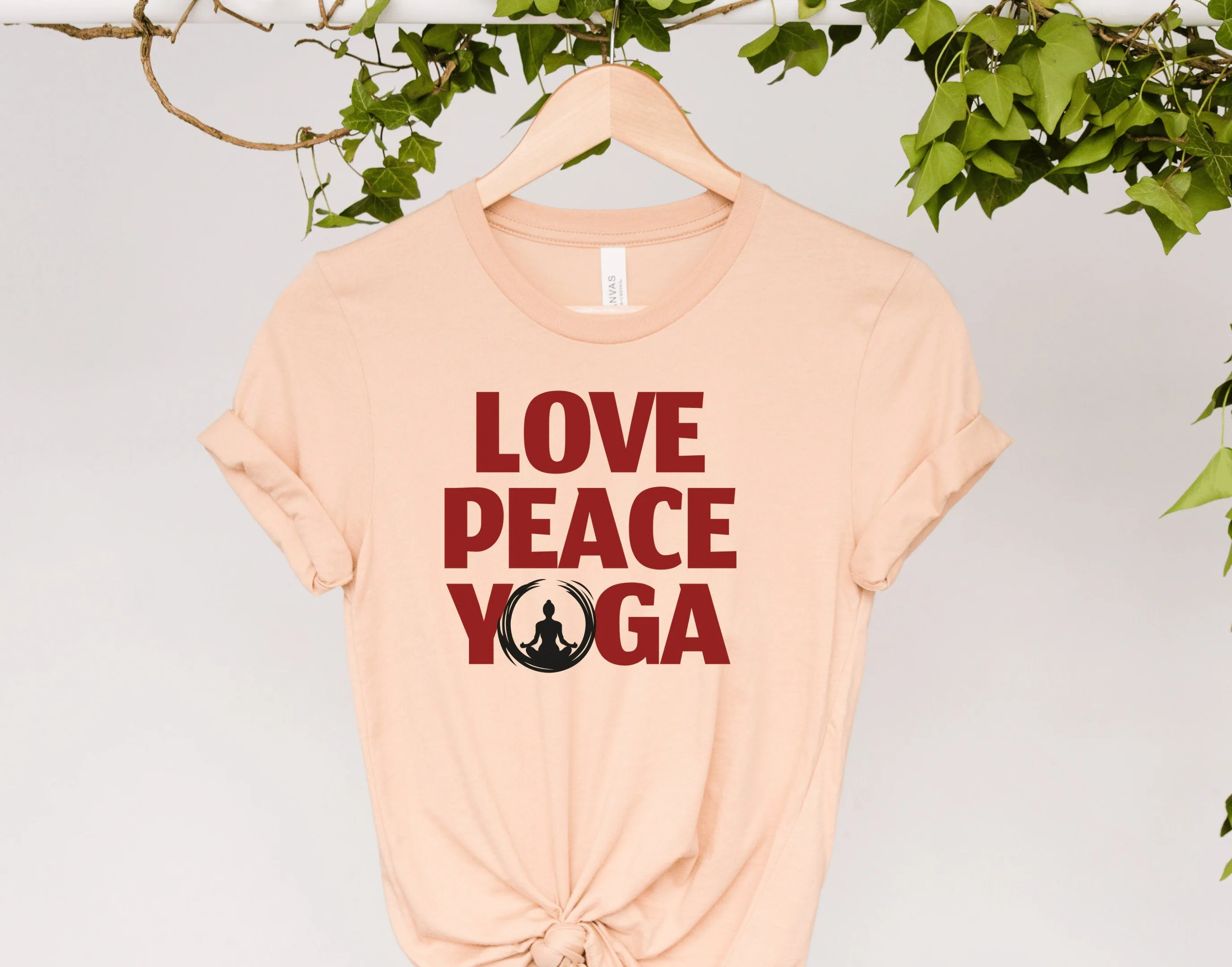 love peace yoga T-Shirt, yoga Meditation Shirt, Yoga Shirt,Namaste T-Shirt / Yoga Tee / Namaste / Yoga / Slogan Top