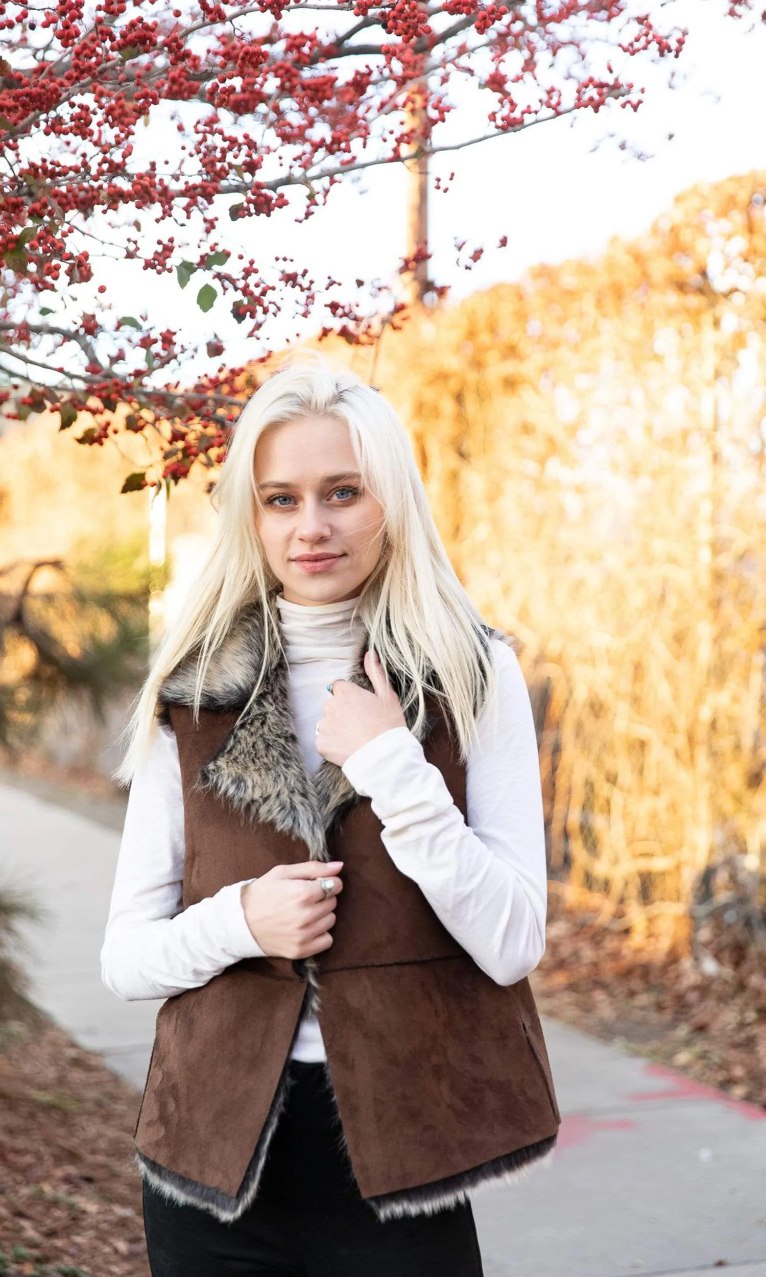 Love Token Miley Faux Fur Vest