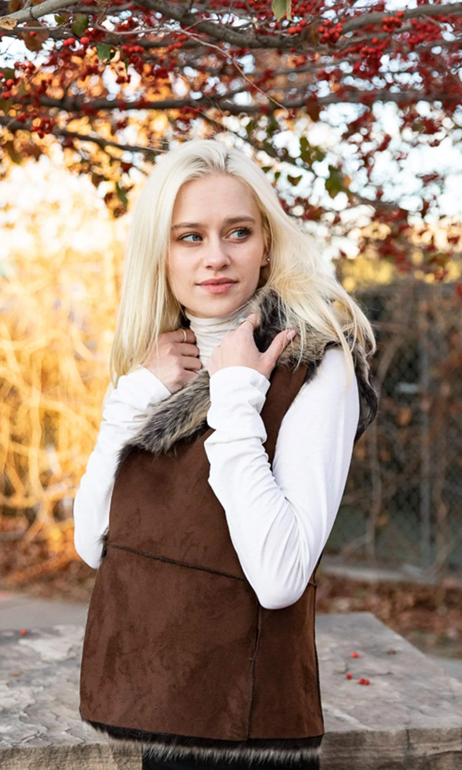 Love Token Miley Faux Fur Vest