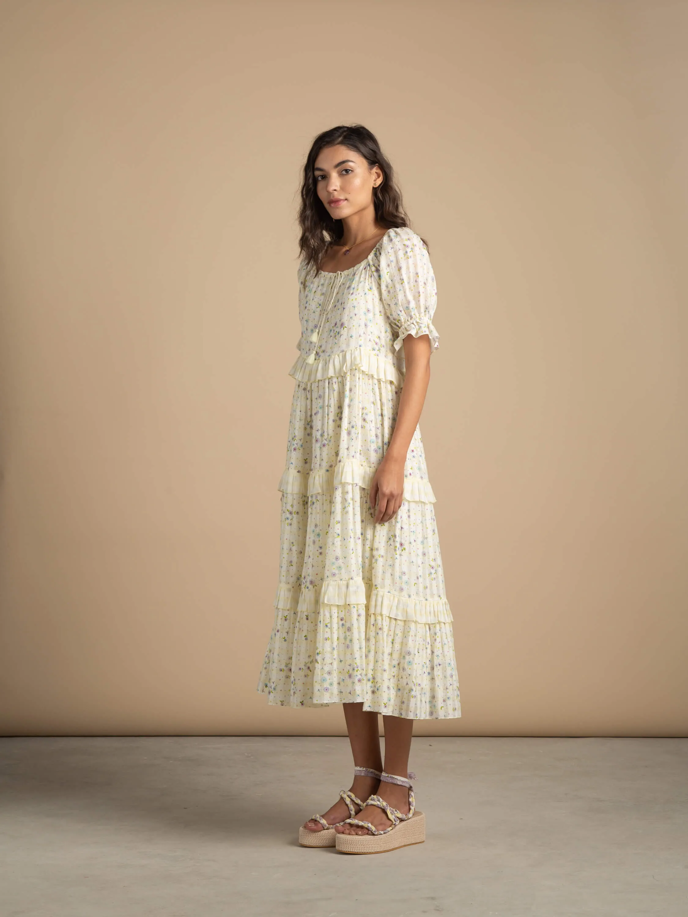 Lovelorn Ruffle Midi Dress