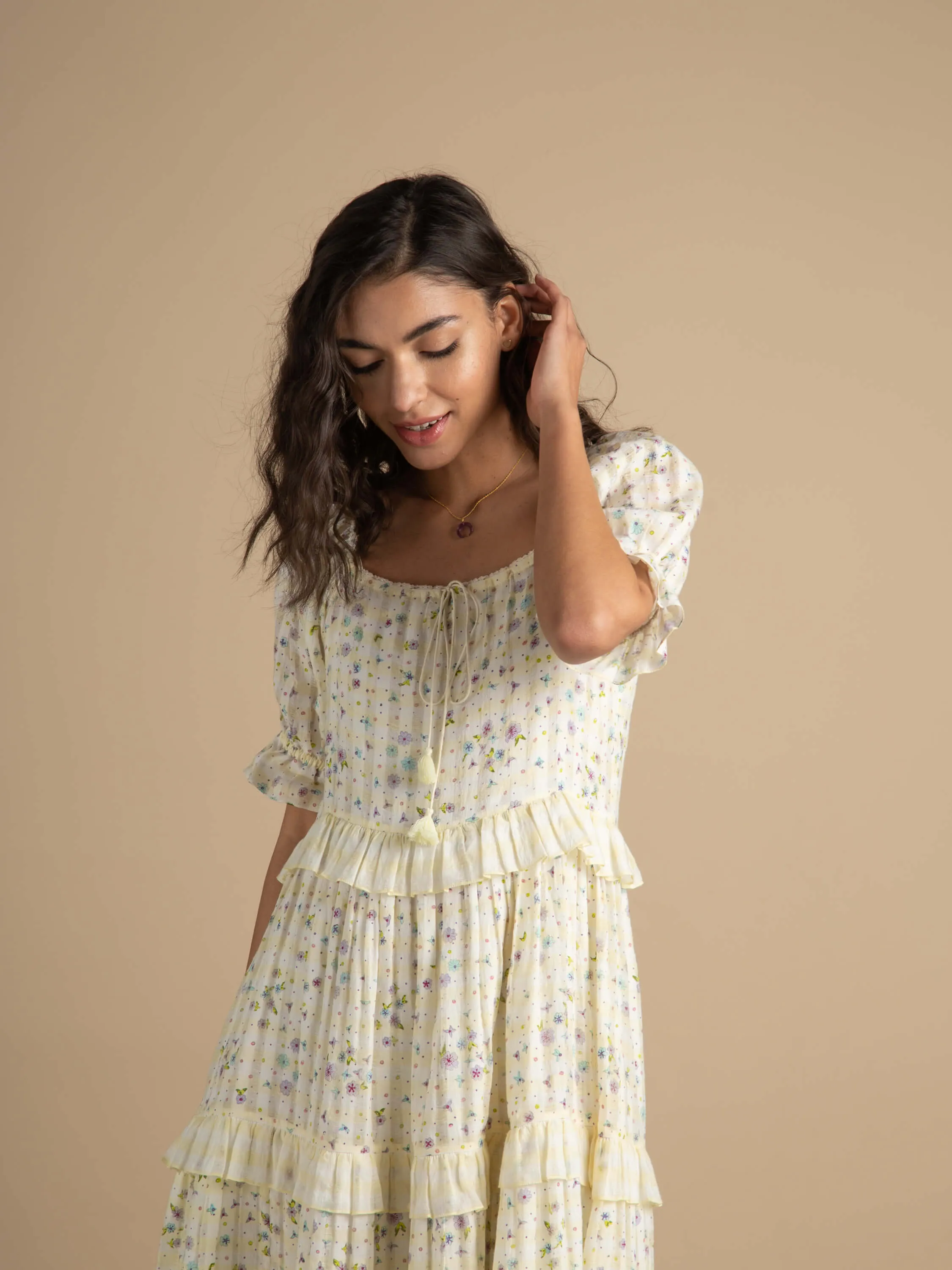 Lovelorn Ruffle Midi Dress