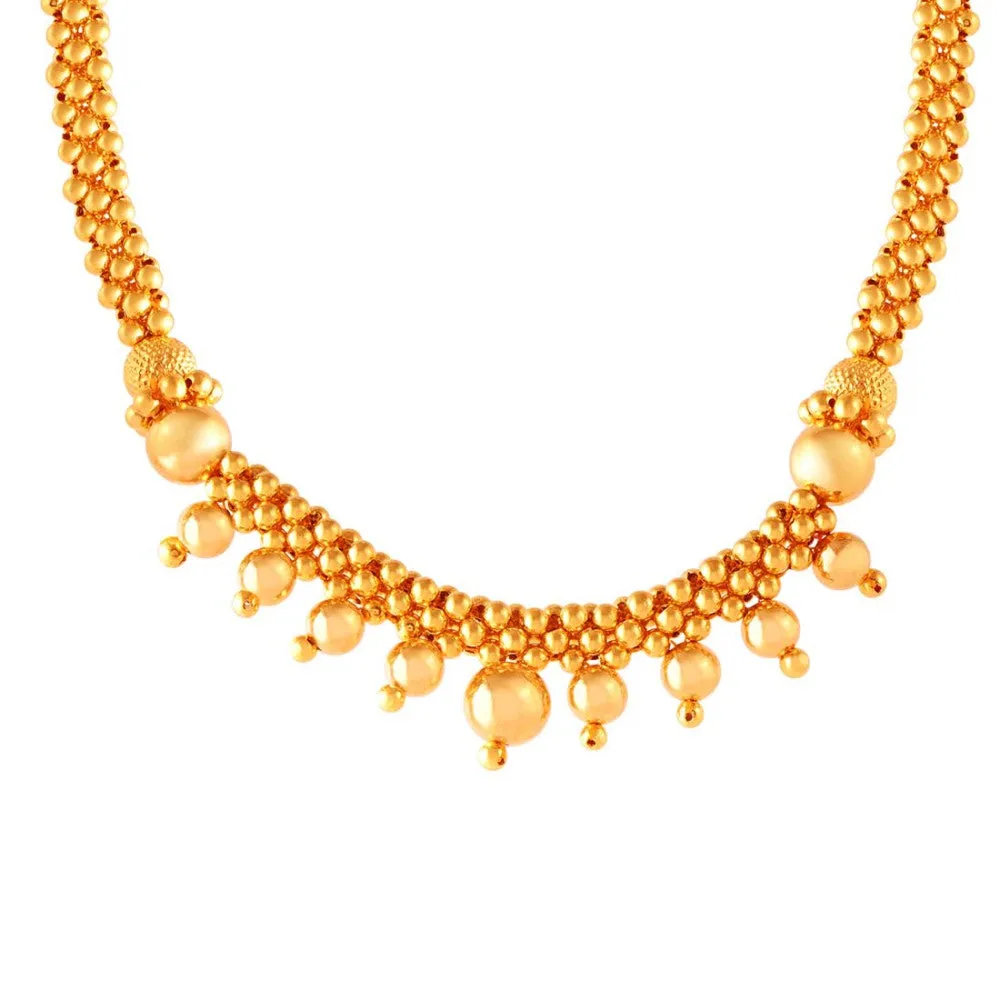 Lovely Designer 22k Gold Thusi Necklace For Women