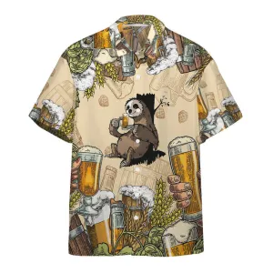 Lovelypod - 3D Sloth and Beer Custom Hawaii Shirt, Hawaiian Shirts for Men Short Sleeve Aloha Beach Shirt